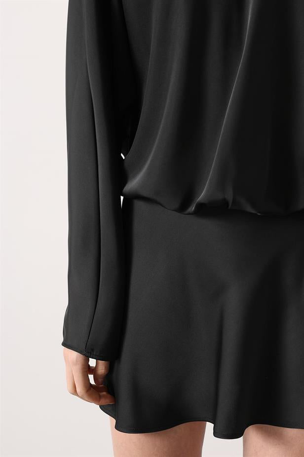 RYN SATIN DRESS - Black - Mexico City