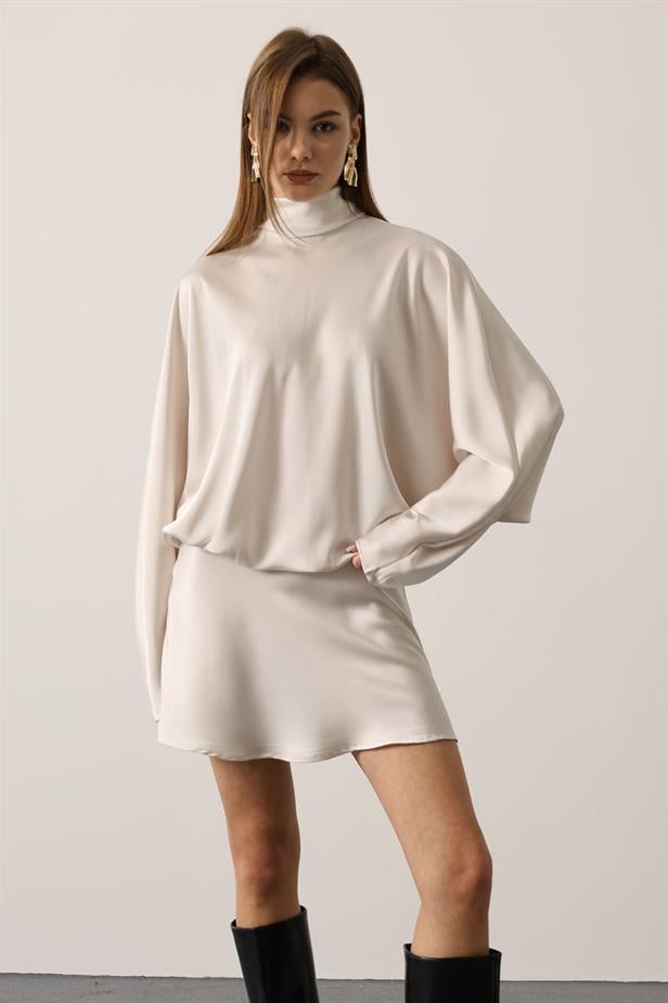 RYN SATIN DRESS - Ecru - San Miguel de Allende