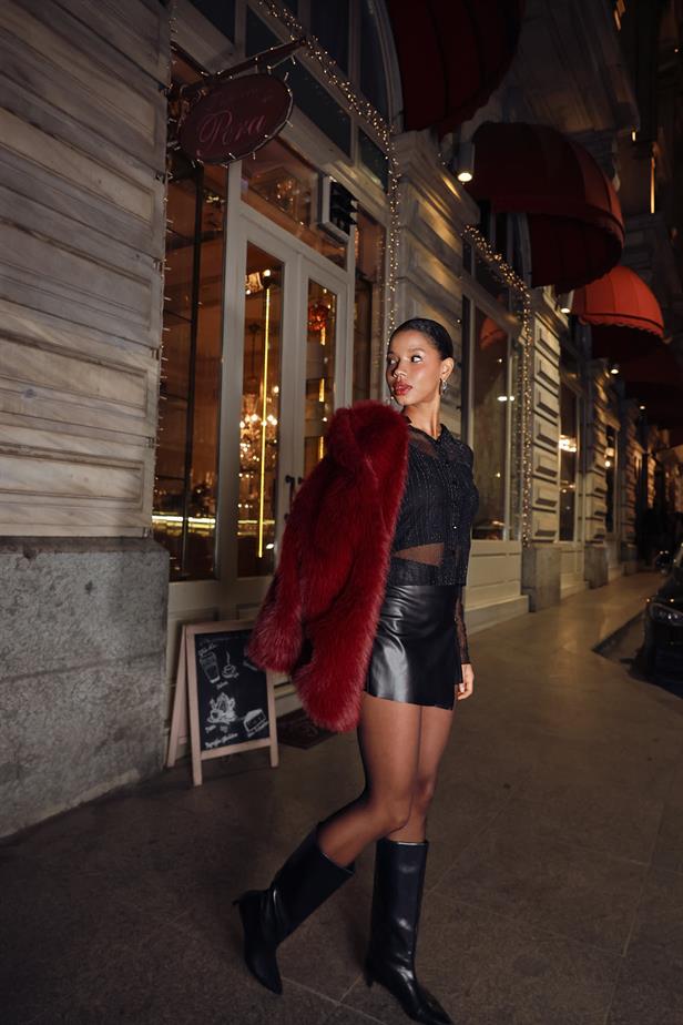 RYN EMBROIDERED TULLE SHIRT - Black - Ciudad Melchor Múzquiz