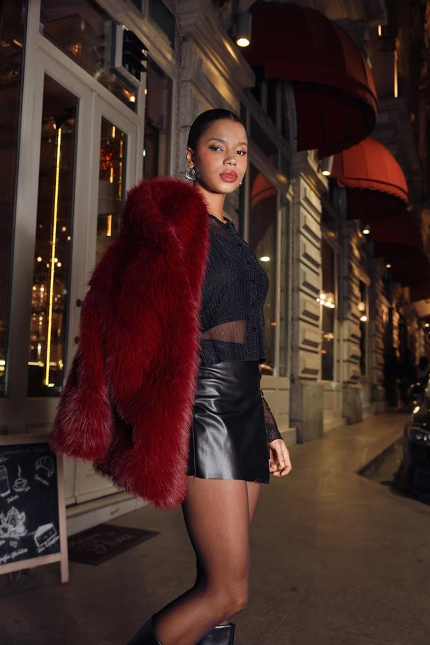 RYN EMBROIDERED TULLE SHIRT - Black - Ciudad Melchor Múzquiz