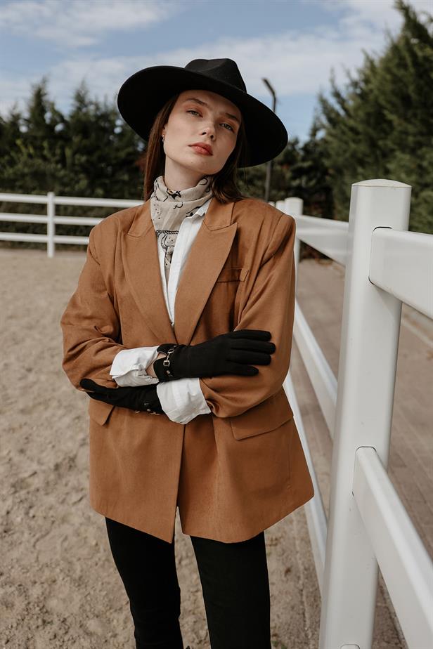 RYN Suede Blazer - Camel - Manhattan