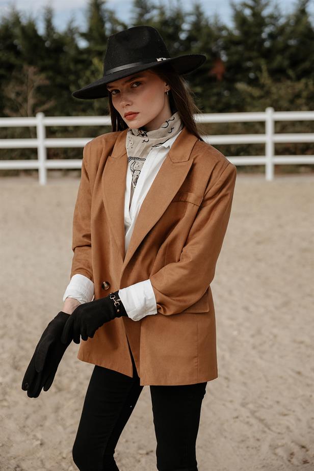 RYN Suede Blazer - Camel - Manhattan