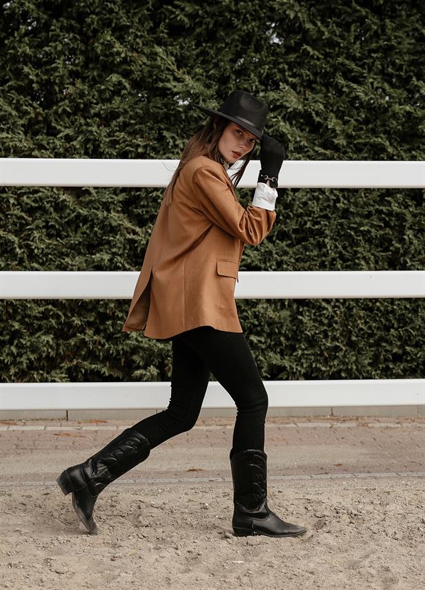 RYN Suede Blazer - Camel - Manhattan