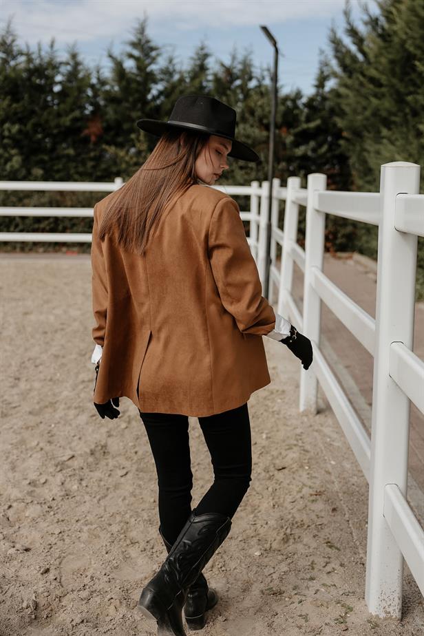 RYN Suede Blazer - Camel - Manhattan