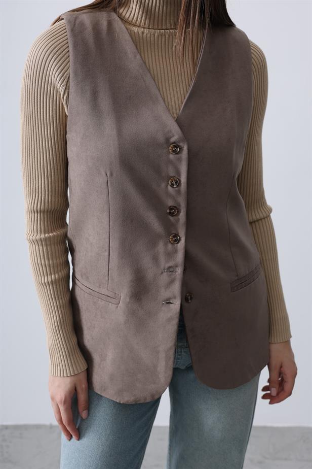 RYN Suede Vest - Mink - Portland