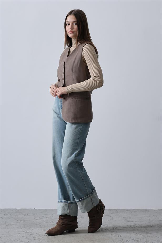 RYN Suede Vest - Mink - Portland
