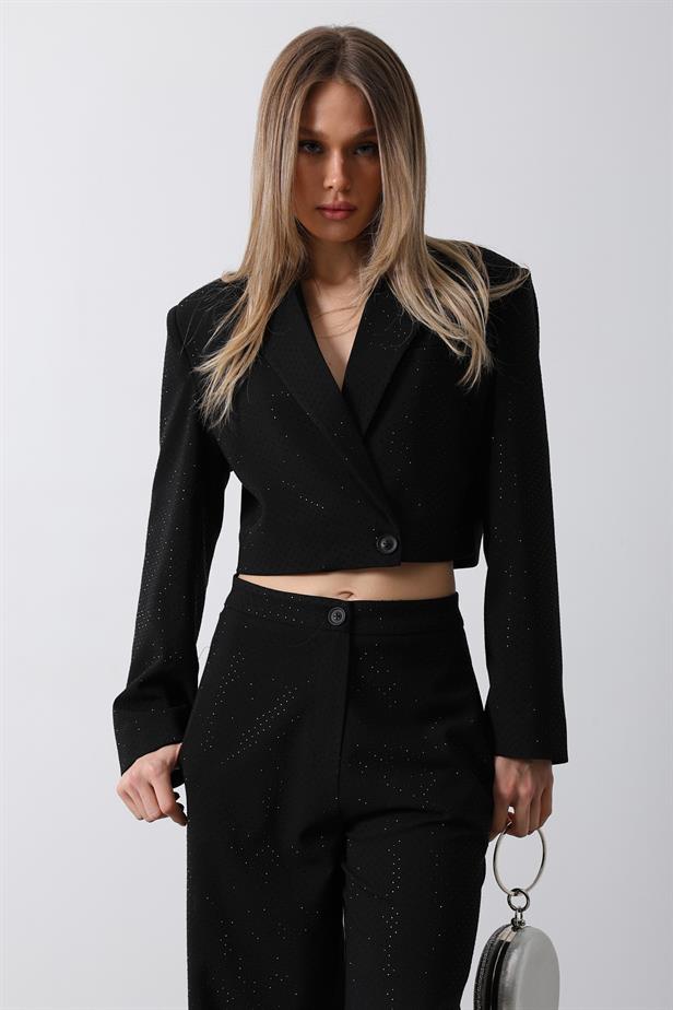 RYN Studded Crop Jacket - Black - Iaşi