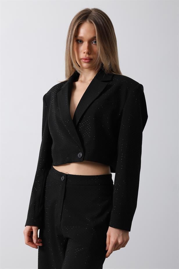 RYN Studded Crop Jacket - Black - Iaşi