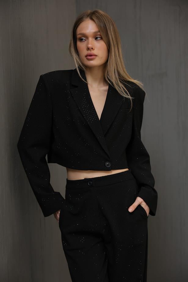 RYN Studded Crop Jacket - Black - Iaşi