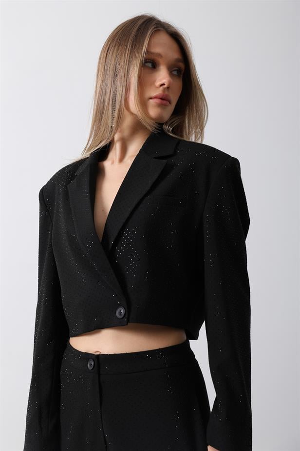 RYN Studded Crop Jacket - Black - Iaşi