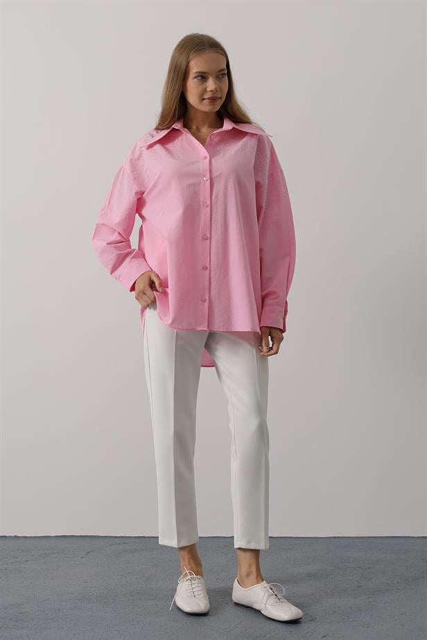 RYN Studded Pointed Collar Shirt - Pink - Northwich