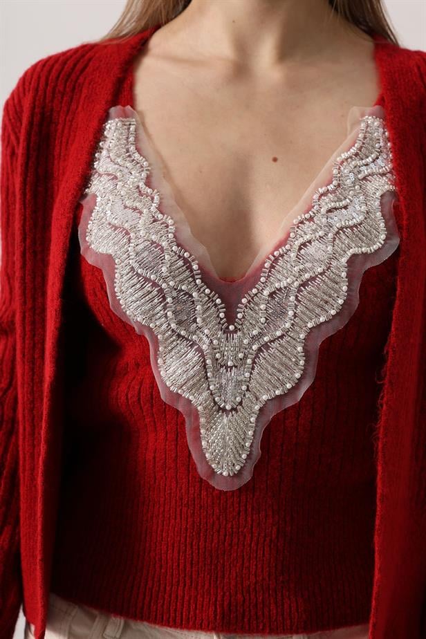 RYN TRİKO BLUZ TAKIM - Kırmızı - Kassel