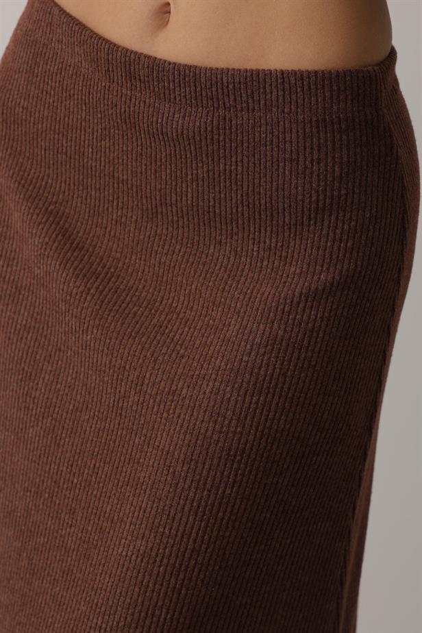 RYN LONG SLEEVE BLOUSE SKIRT SUIT - Brown - Córdoba