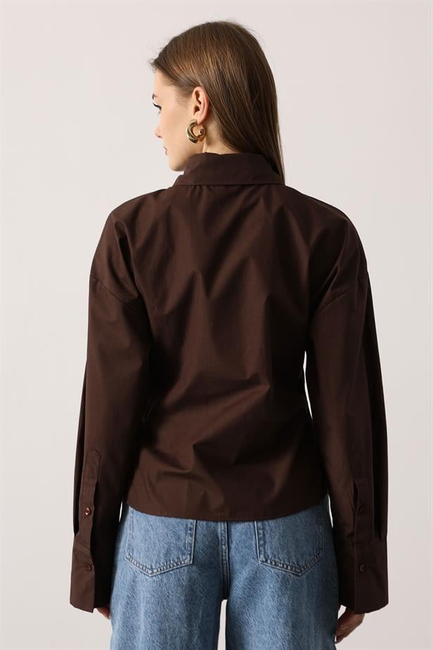 RYN BODY FIT SHIRT - Brown - Halifax