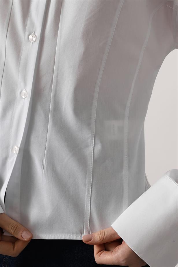RYN VÜCUDA OTURAN GÖMLEK - Beyaz - Málaga