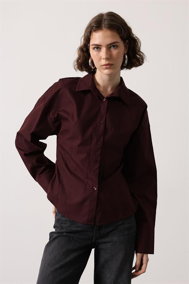 RYN BODY FIT SHIRT - Burgundy - Oklahoma City