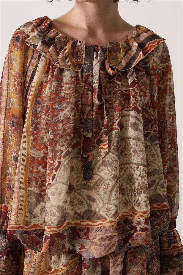 RYN TIED NECK MINI DRESS - Multi Color - Ixtlahuacán de los Membrillos