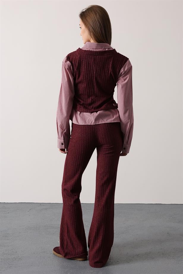 RYN RUFFLED SHIRT DETAILED SUIT - Purple - Rimouski