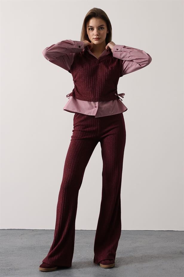 RYN RUFFLED SHIRT DETAILED SUIT - Purple - Rimouski