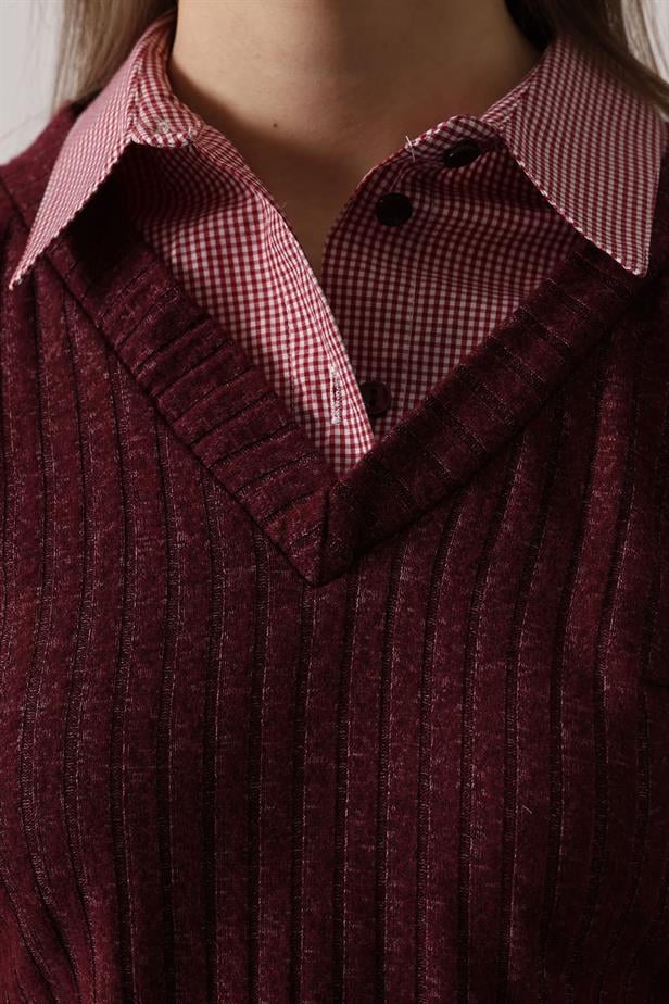 RYN RUFFLED SHIRT DETAILED SUIT - Purple - Rimouski