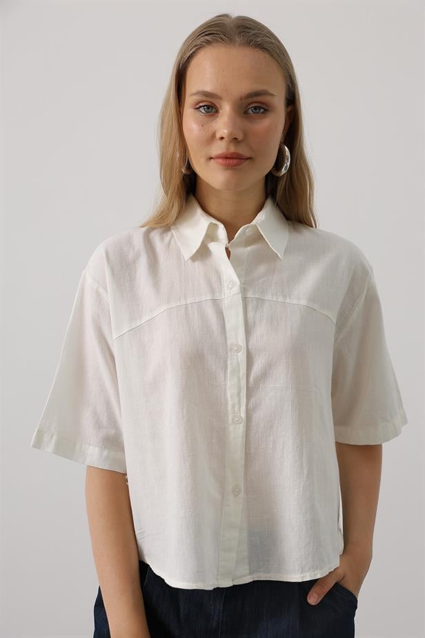 RYN Half Sleeve Shirt - White - East Lansing