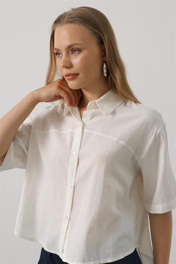 RYN Half Sleeve Shirt - White - East Lansing
