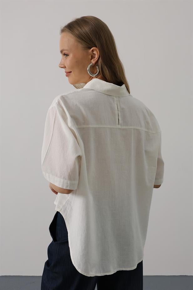 RYN Half Sleeve Shirt - White - East Lansing