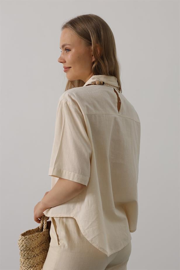RYN Half Sleeve Shirt - Stone - Coral Gables