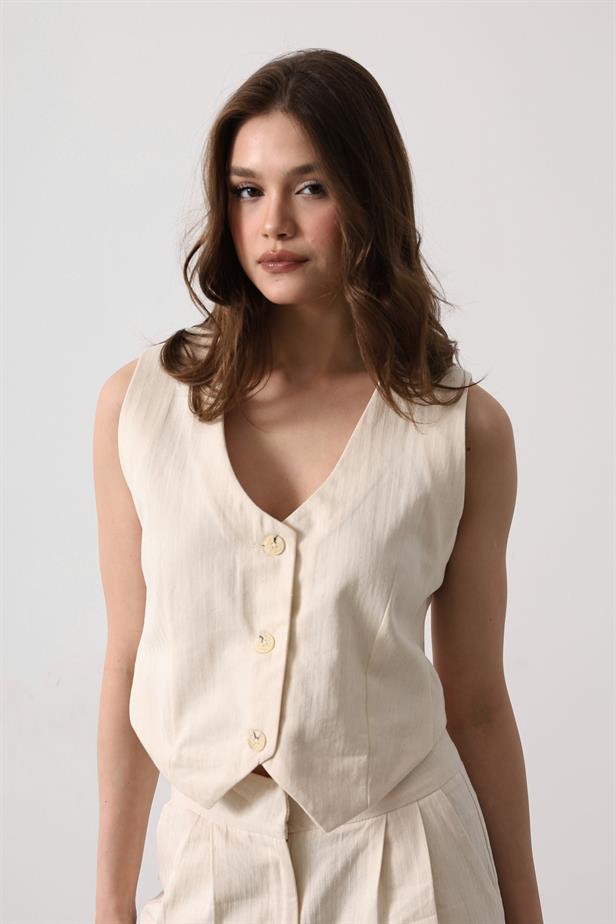 RYN Vest - Ecru - Lawrence