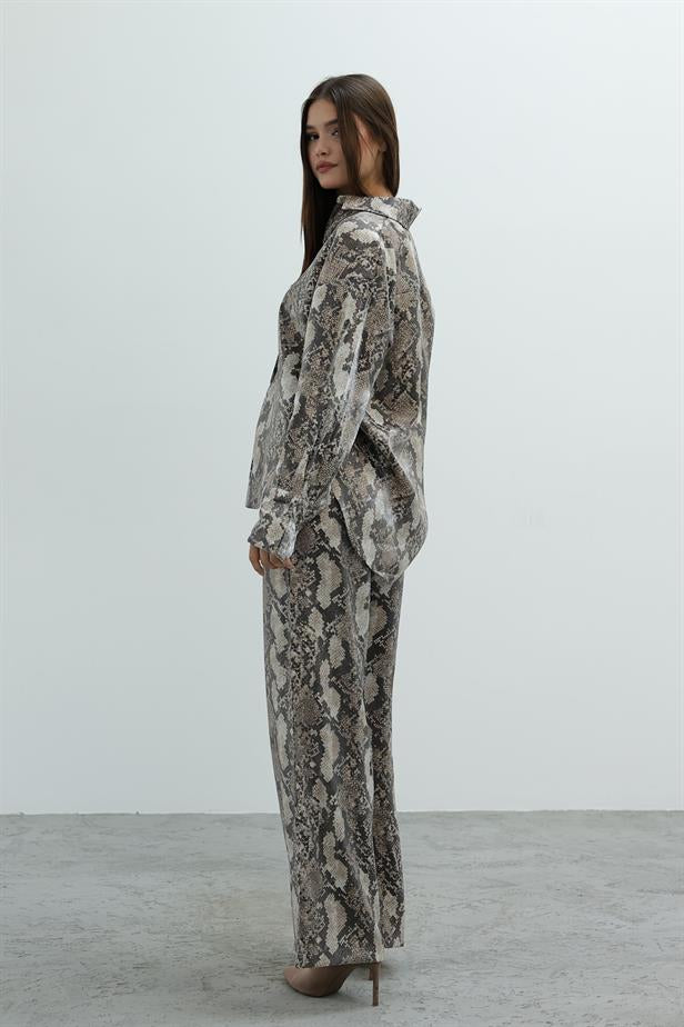 RYN Snake Printed Set - Beige - Newmarket