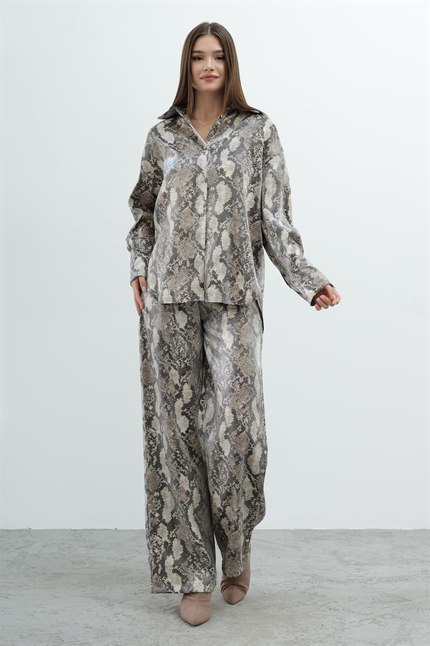 RYN Snake Printed Set - Beige - Newmarket