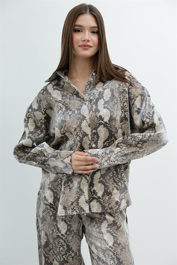 RYN Snake Printed Set - Beige - Newmarket