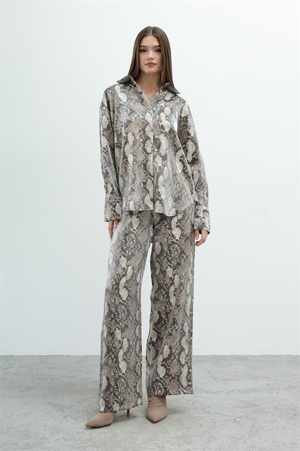RYN Snake Printed Set - Beige - Newmarket