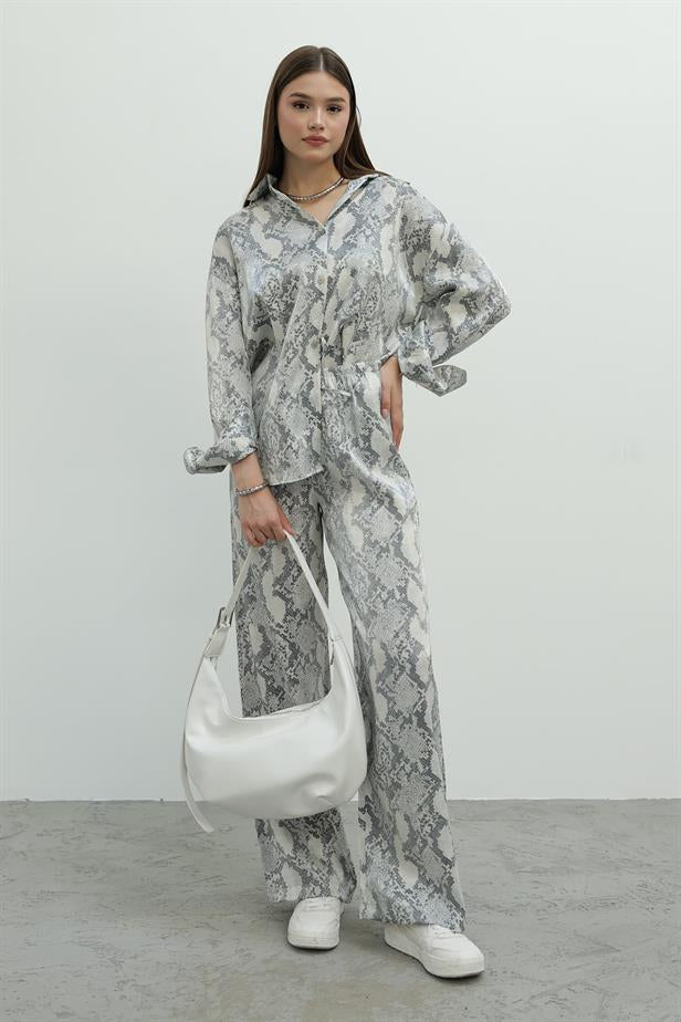 RYN Snake Print Set - Grey - Bangor