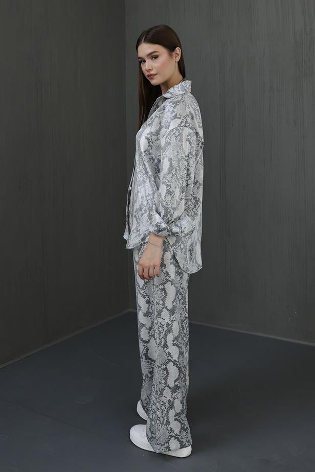 RYN Snake Print Set - Grey - Bangor