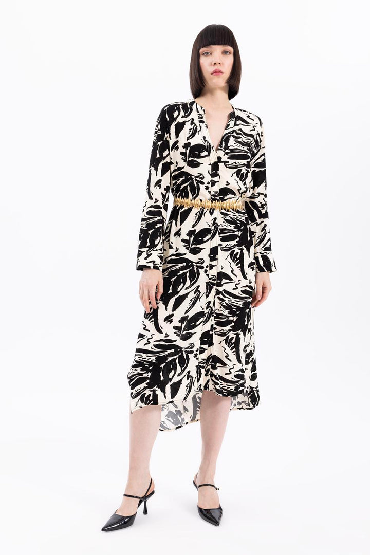 BSL Women Long Sleeve Printed Tunic Dress - Mesa