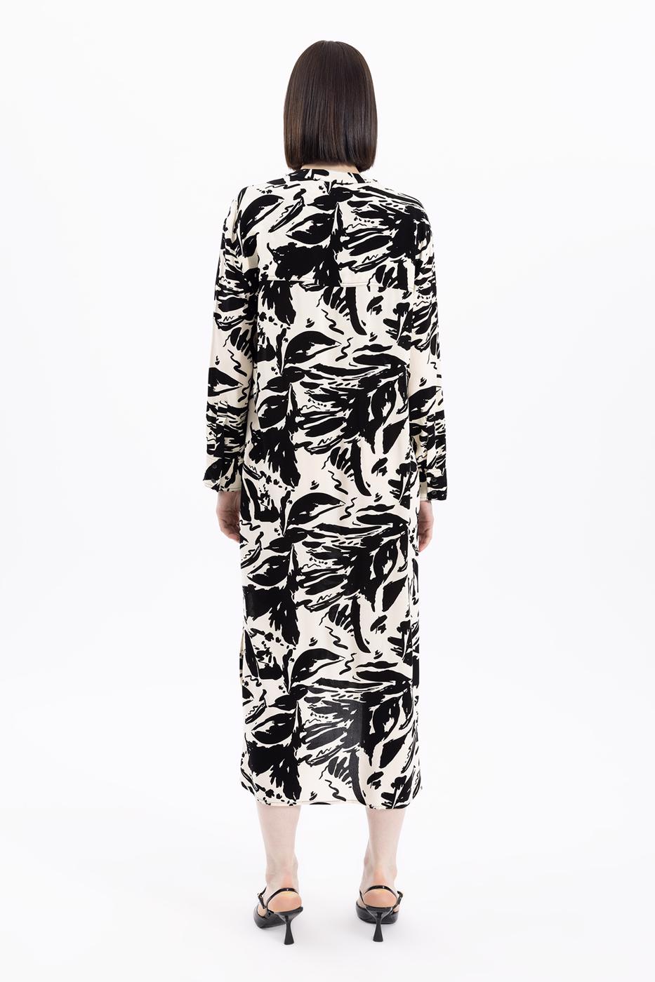 BSL Women Long Sleeve Printed Tunic Dress - Mesa