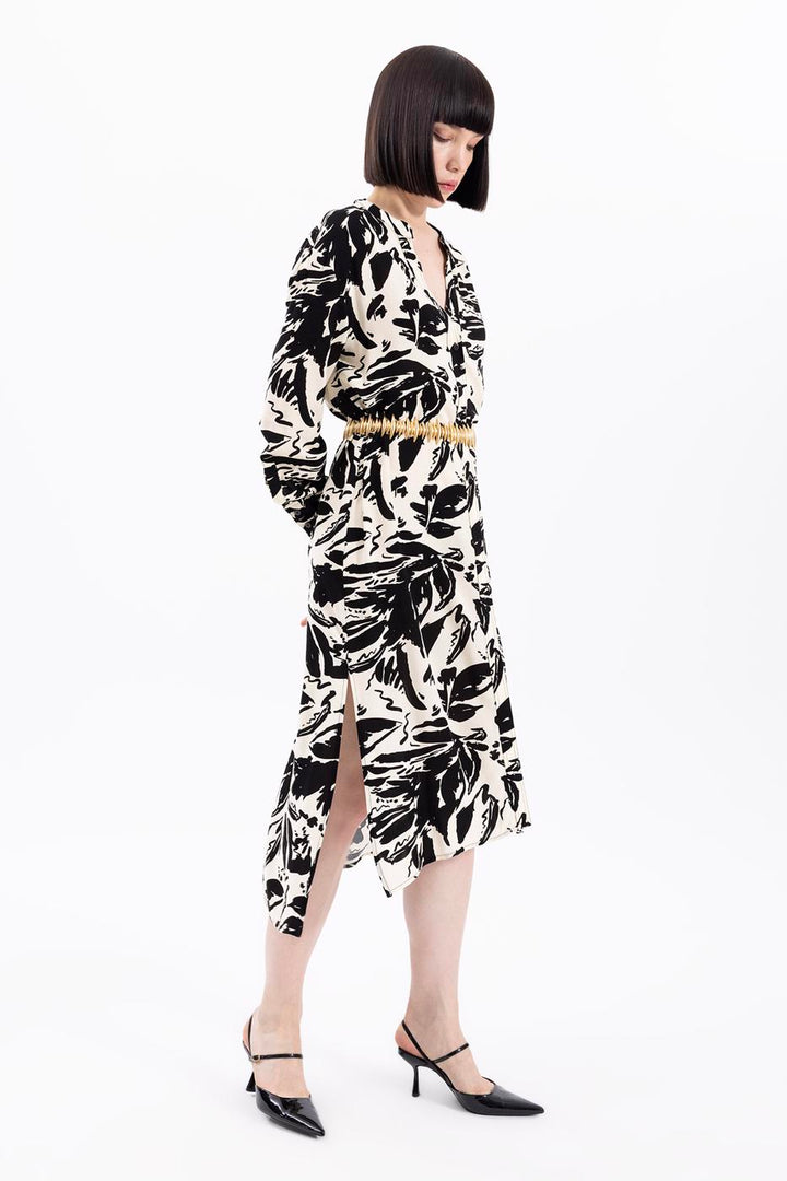 BSL Women Long Sleeve Printed Tunic Dress - Mesa