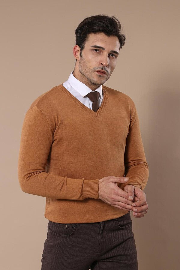 WSS V Neck Brown Sweater  - St. Cloud