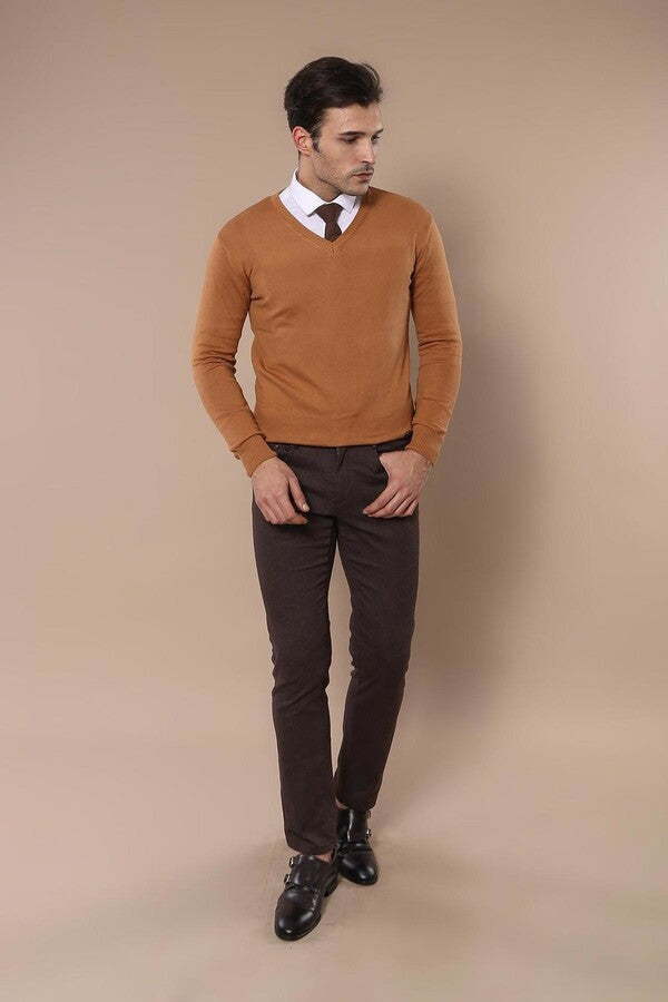 WSS V Neck Brown Sweater  - St. Cloud