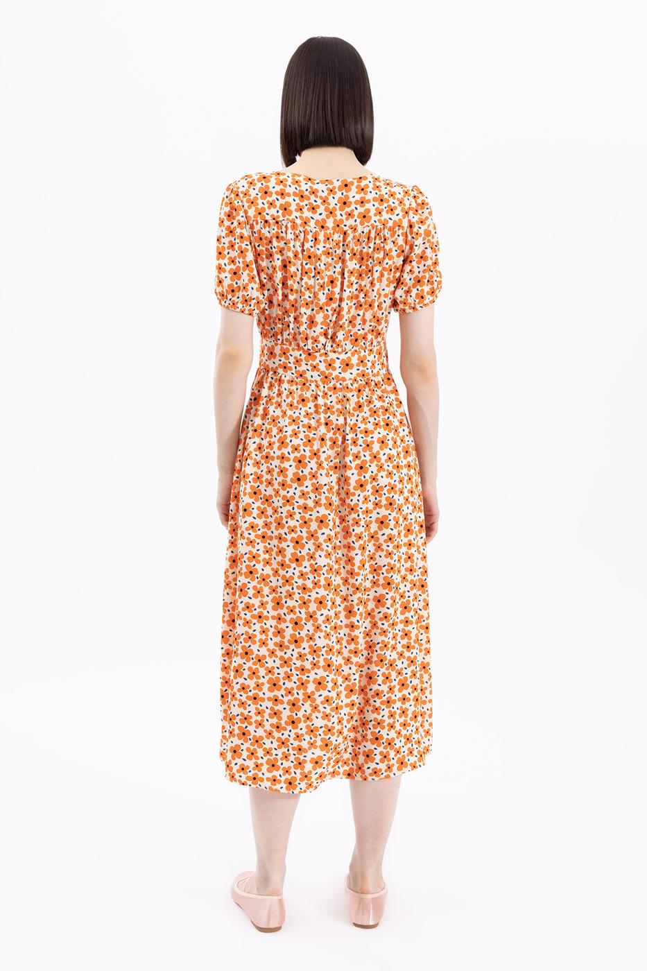 BSL Women V-neck Printed Shirt Dress - Ixtaczoquitlán