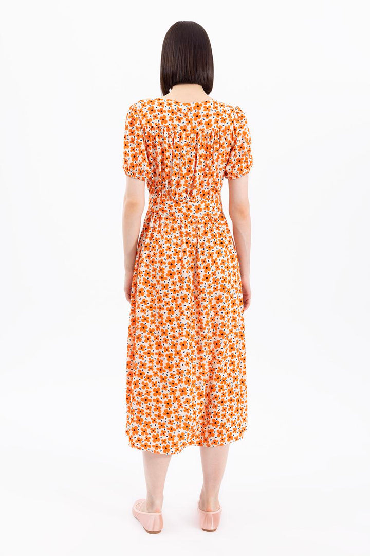 BSL Women V-neck Printed Shirt Dress - Ixtaczoquitlán