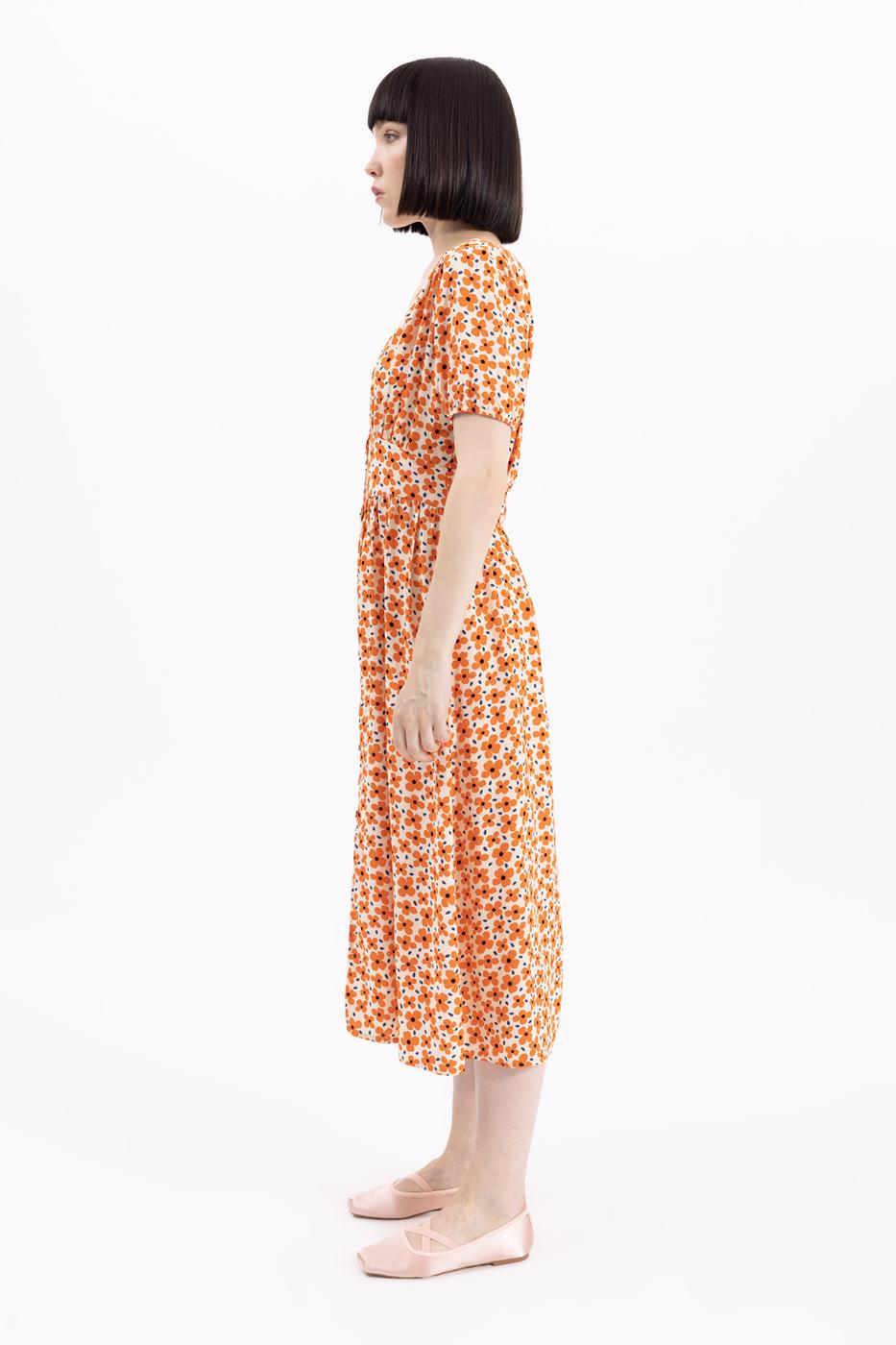 BSL Women V-neck Printed Shirt Dress - Ixtaczoquitlán