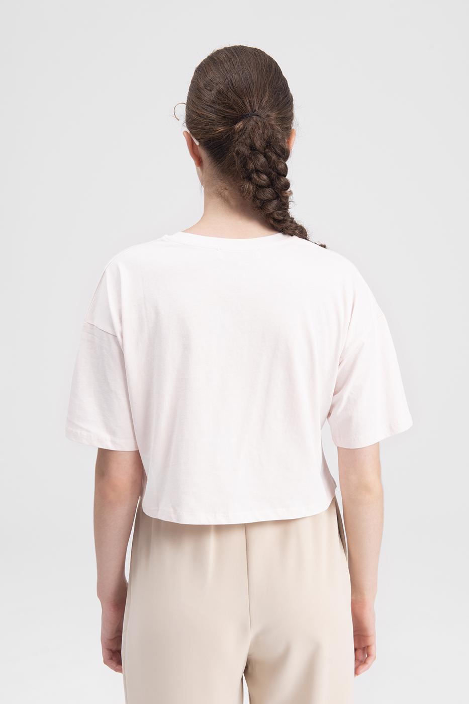 BSL Women V-neck short sleeve crop T-shirt - Vila Real