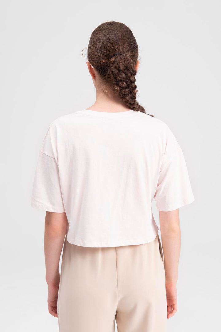 BSL Women V-neck short sleeve crop T-shirt - Vila Real