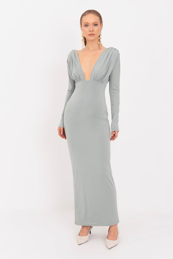 BSL Women V-Neck Maxi Dress - Livermore