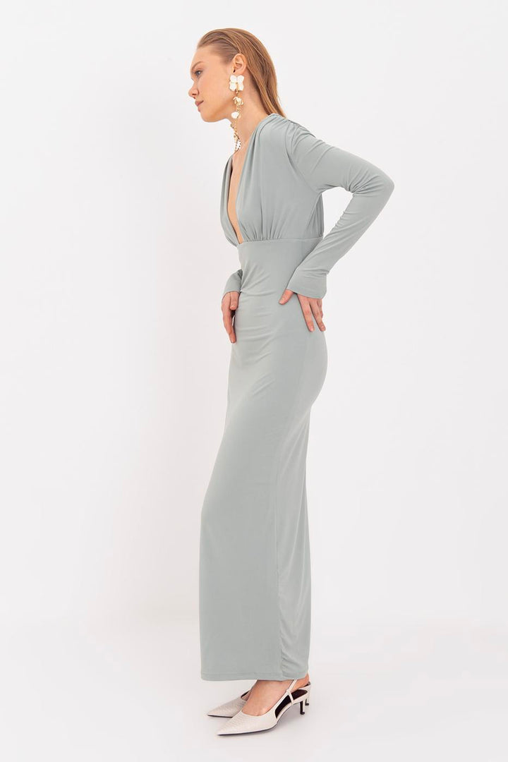 BSL Women V-Neck Maxi Dress - Livermore