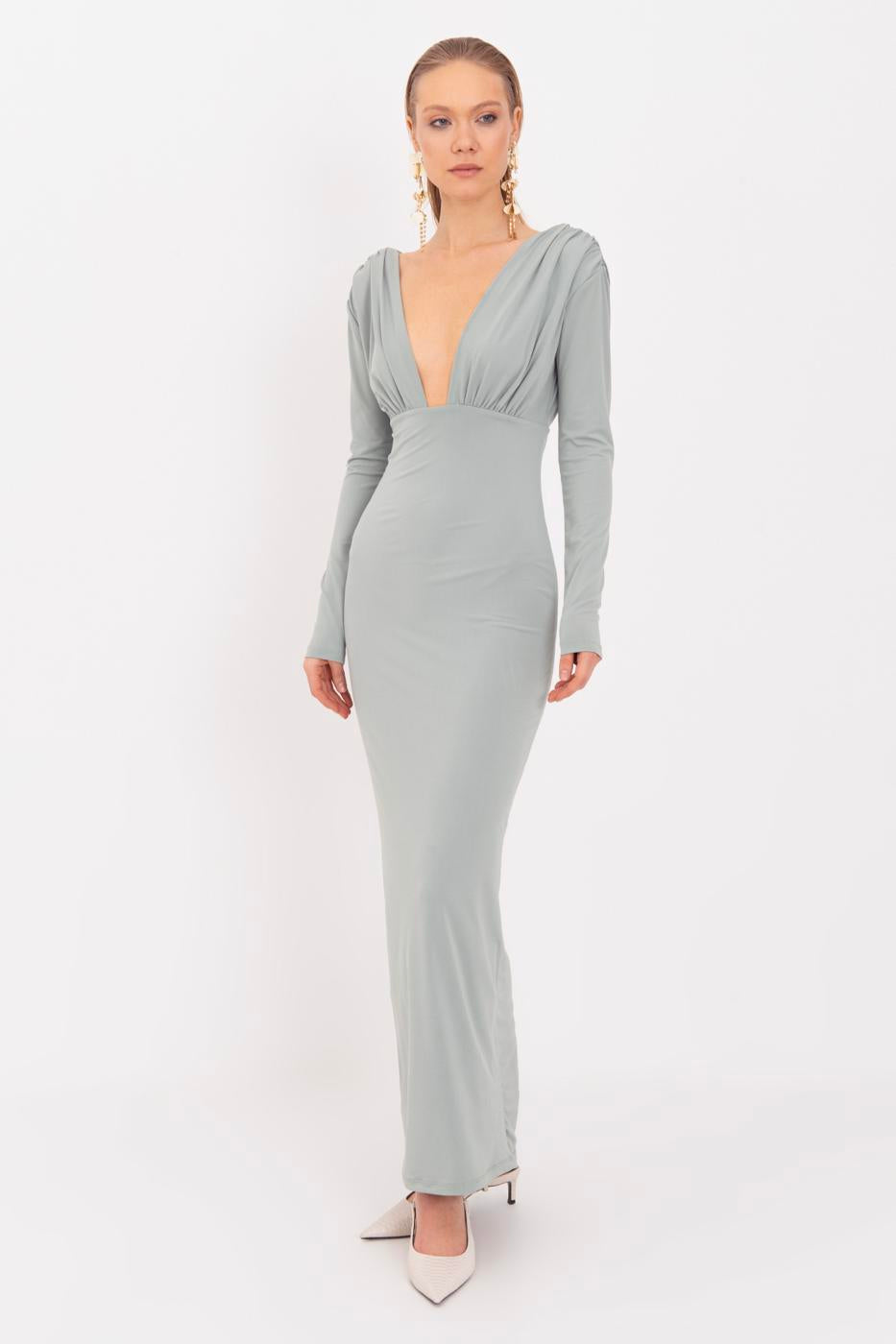 BSL Women V-Neck Maxi Dress - Livermore