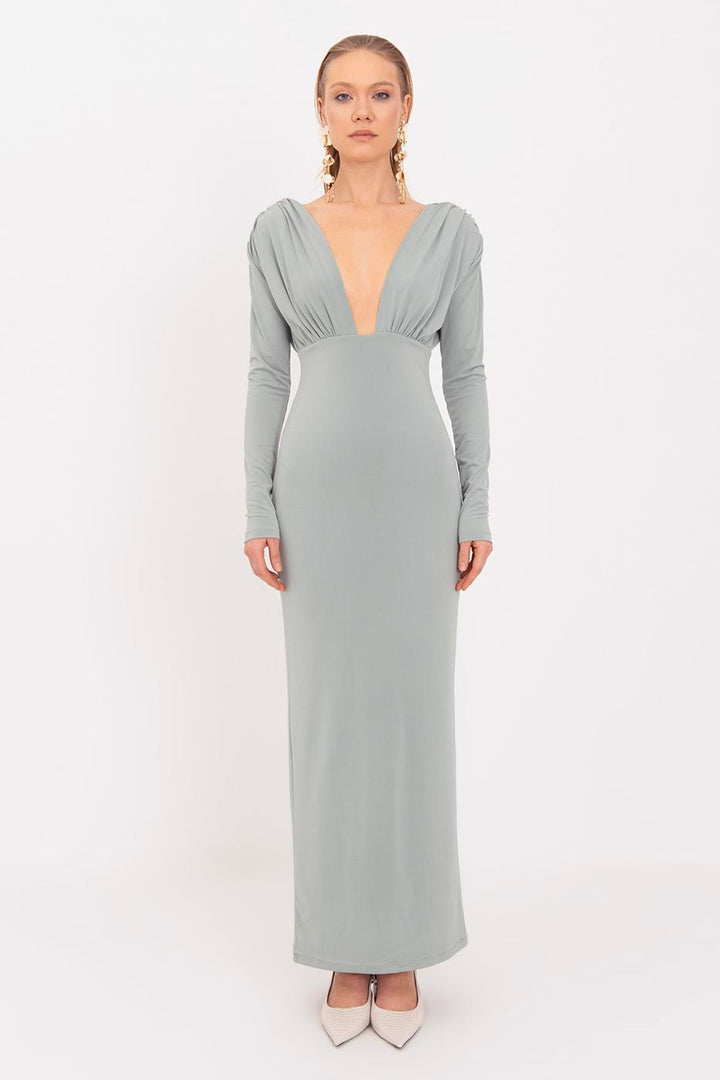 BSL Women V-Neck Maxi Dress - Livermore