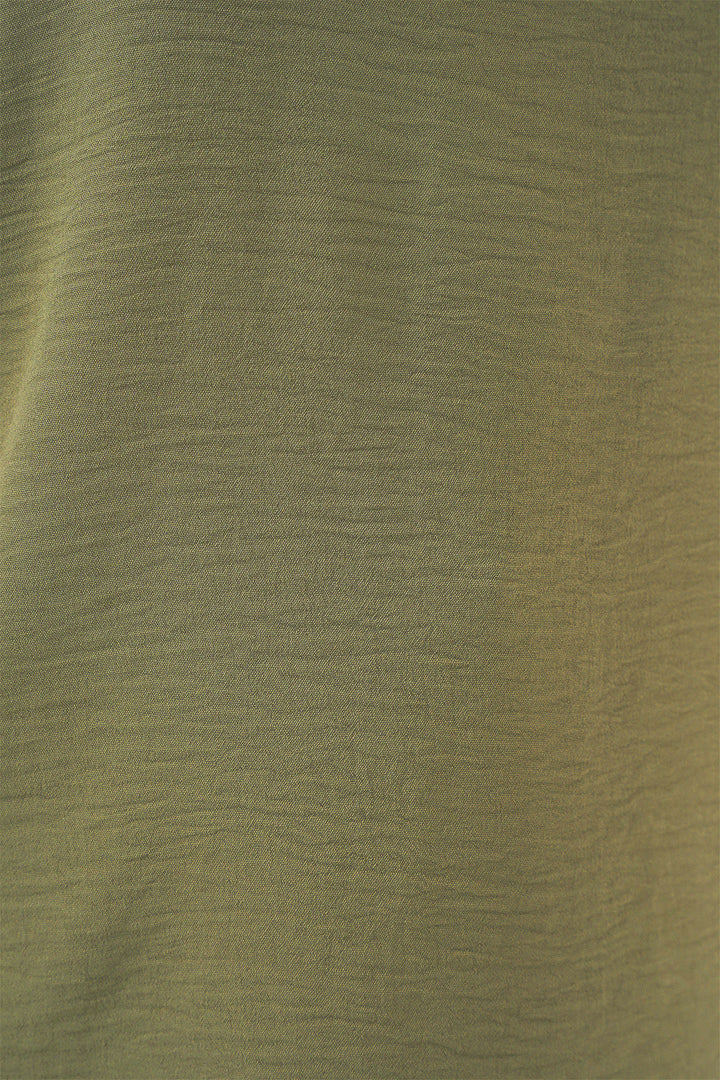 BGD Women V Neck Sleeveless Blouse 950 - Army Green - Freising